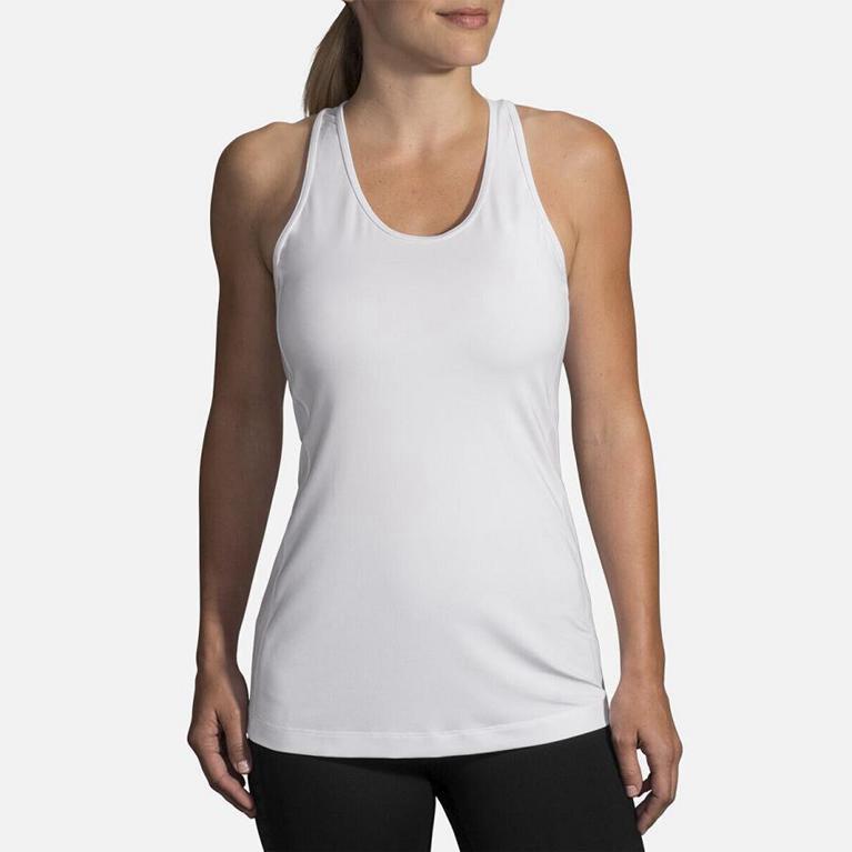 Brooks Pick-Up Running Tank Top - Women's - White (49827-XCJR)